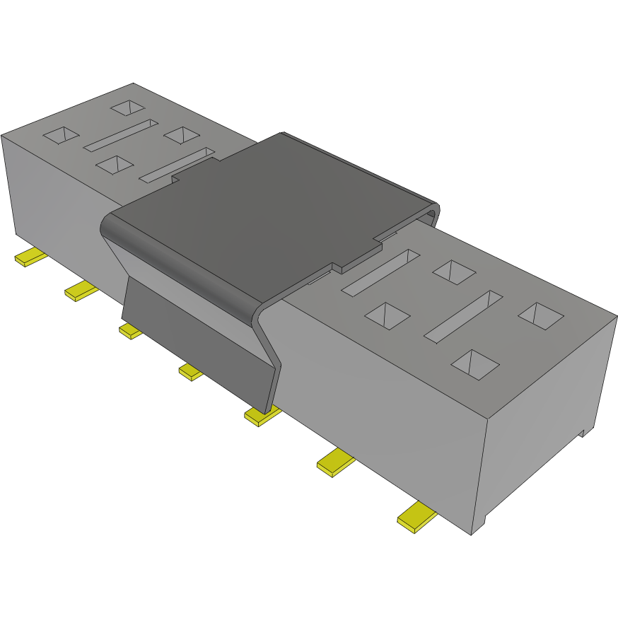Samtec-HLE-107-02-G-DV-A-P 连接器插头及 PCB 插座 Conn Socket Strip SKT 14 POS 2.54mm Solder ST Top Entry SMD Tube