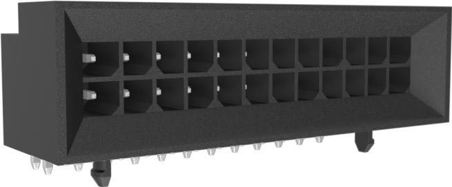 Amphenol Communications Solutions-10144754-2411LF Steckverbinderleisten und Leiterplattenbuchsen Conn Wire to Board M 24 POS 3mm Solder RA Side Entry Thru-Hole Minitek® Tray