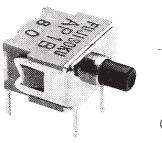 NIDEC Copal Electronics-AP1C-6S-Z Bouton commutateur poussoir Switch Push Button N.O. SP Plunger 0.05A 48VAC 48VDC Momentary Thru-Hole PC Pins