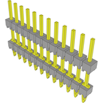 Conn Unshrouded Header HDR 12 POS 2.54mm Press Fit ST Top Entry Thru-Hole Tube
