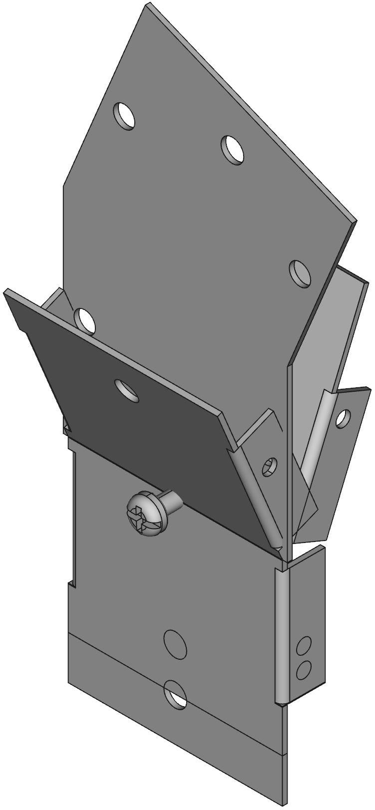 Hammond Manufacturing-CWEL222 Kabelzubehör Wiring Ducts 22.5° Elbow Square Screw Steel Gray