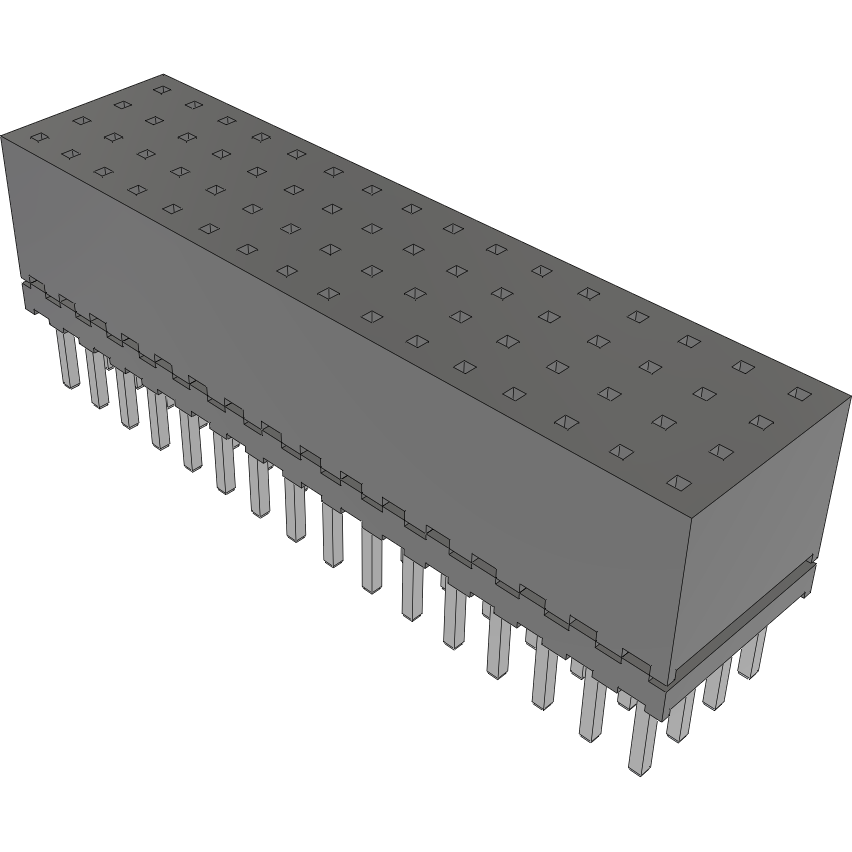 Samtec-ESQT-116-03-F-Q-309 Steckverbinderleisten und Leiterplattenbuchsen Conn Elevated Socket SKT 64 POS 2mm Solder ST Top Entry Thru-Hole Tube
