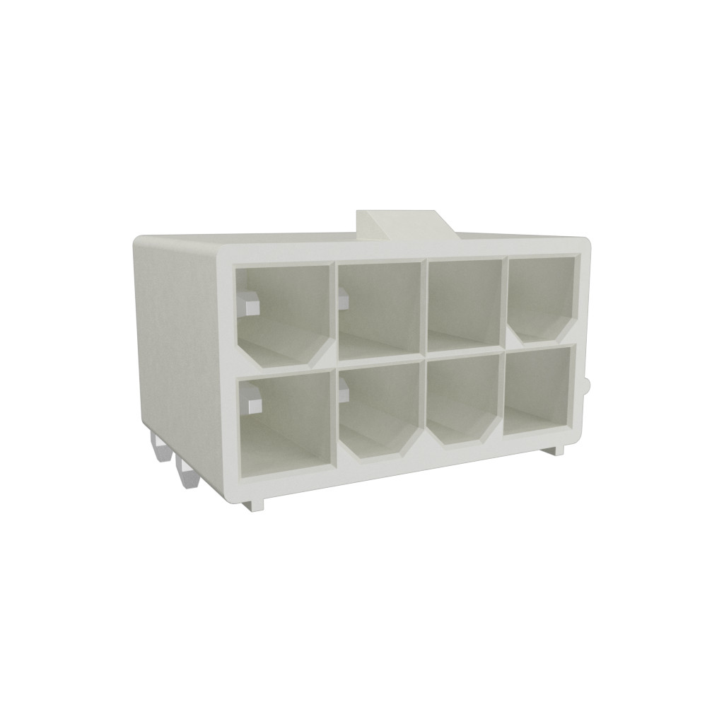 Amphenol Communications Solutions-10131318-08512G0LF Steckverbinderleisten und Leiterplattenbuchsen Conn Wire to Board HDR 8 POS 4.2mm Solder RA Side Entry Thru-Hole Minitek® Tray