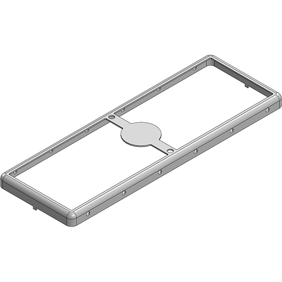 Masach Tech-MS593-10F-NS null 59.3 x 20.6 x 3mm Two-piece Drawn-Seamless RF Shield/EMI Shield FRAME (Nickel-Silver)