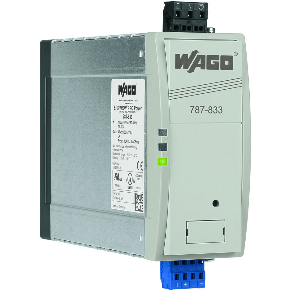 WAGO-787-833 AC-DC-Spannungsversorgung AC/DC Power Supply Single-OUT 48V 5A Box
