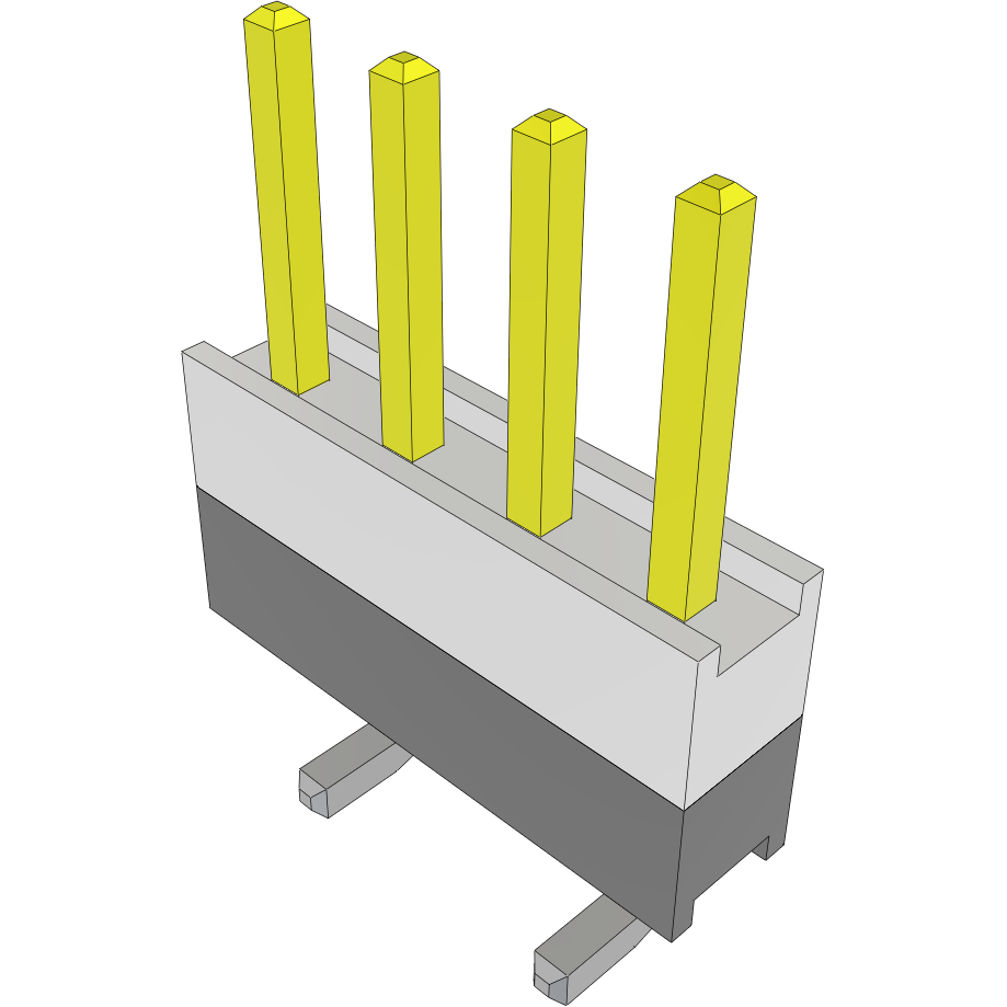 Samtec-HW-04-08-L-S-250-SM Piastre connettori e prese PCB Conn Board Stacker HDR 4 POS 2.54mm Solder ST Top Entry SMD Layer