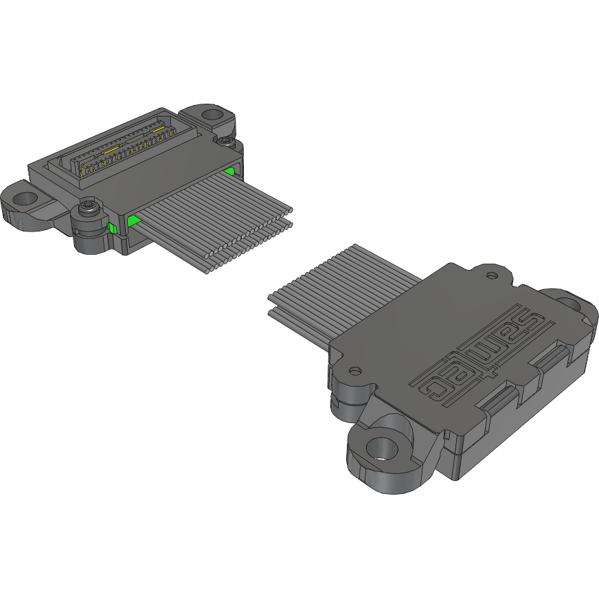 Samtec-EQDP-014-12.00-STL-SBR-5-B Kabelbaugruppen Koaxial Cable Assembly Coaxial 0.305m 30AWG Board to Board to Board to Board F-F Q PAIRS® Bag