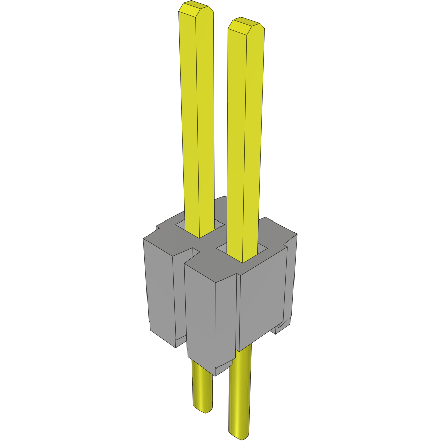Samtec-MTMS-102-51-T-S-190 Cabezales del conector y receptáculos PCB Conn Unshrouded Header HDR 2 POS 1.27mm Solder ST Top Entry Thru-Hole Bulk