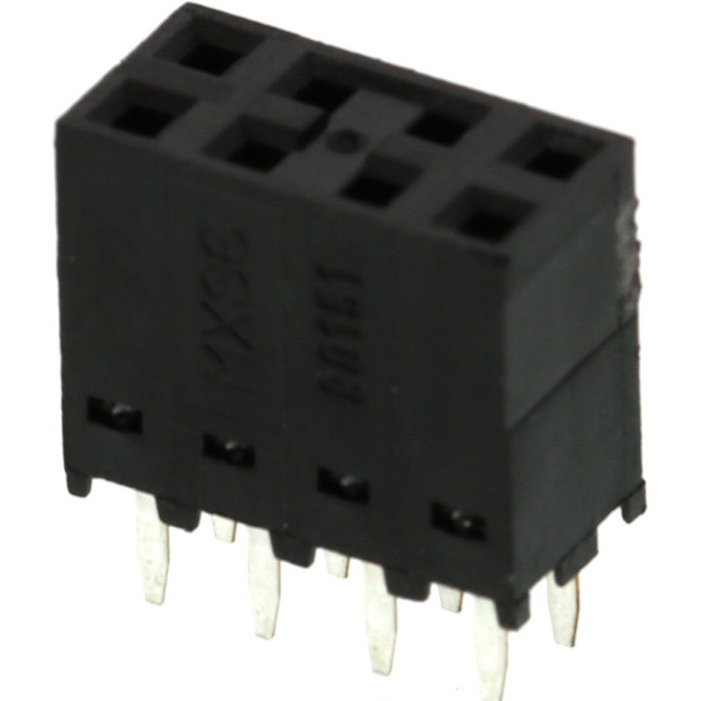 Molex-0901512108 Embases de raccordement et réceptacles PCB Conn Socket Strip RCP 8 POS 2.54mm Solder ST Top Entry Thru-Hole C-Grid Tube