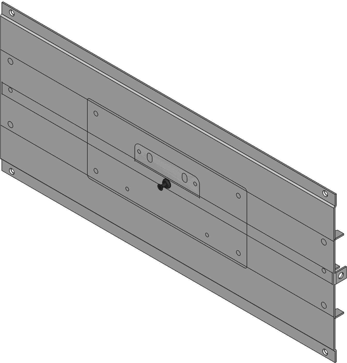 Hammond Manufacturing-RMCS19038BK1  Black Aluminum Rack Mount Instrument Enclosure