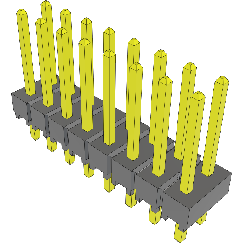 Samtec-TSW-108-14-G-D Piastre connettori e prese PCB Conn Unshrouded Header HDR 16 POS 2.54mm Solder ST Top Entry Thru-Hole Bulk