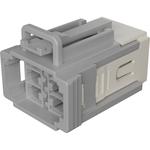 MX150 Pass-Through Unsealed Receptacle, Dual Row, 6 Circuits, Stackable, Keying Option B, UL 94 HB, Stone Gray Housing