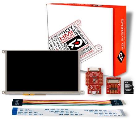 4D Systems-SK-90DCT Entwicklungssätze und Werkzeuge uLCD-90DCT TFT Module Starter Kit
