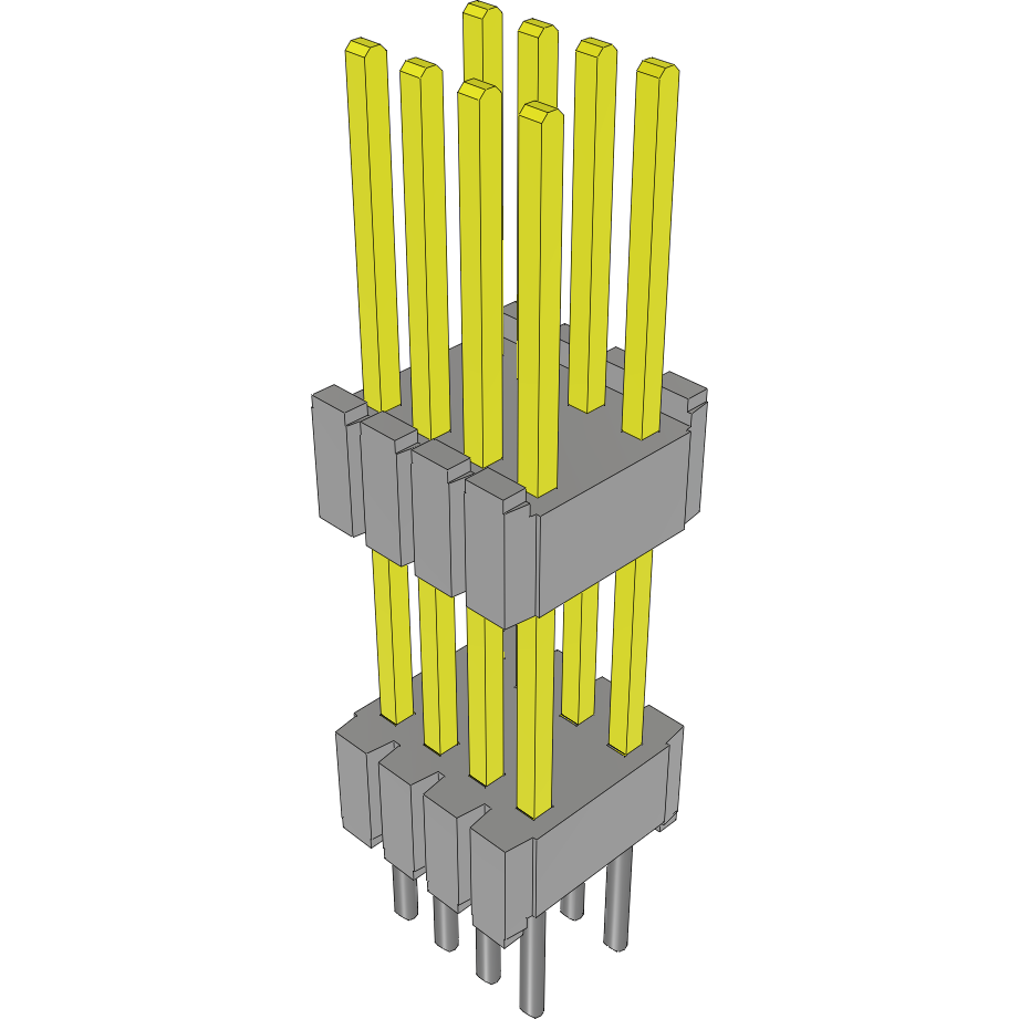 Samtec-DWM-04-59-S-D-400 Embases de raccordement et réceptacles PCB Conn Board Stacker HDR 8 POS 1.27mm Solder ST Thru-Hole Layer