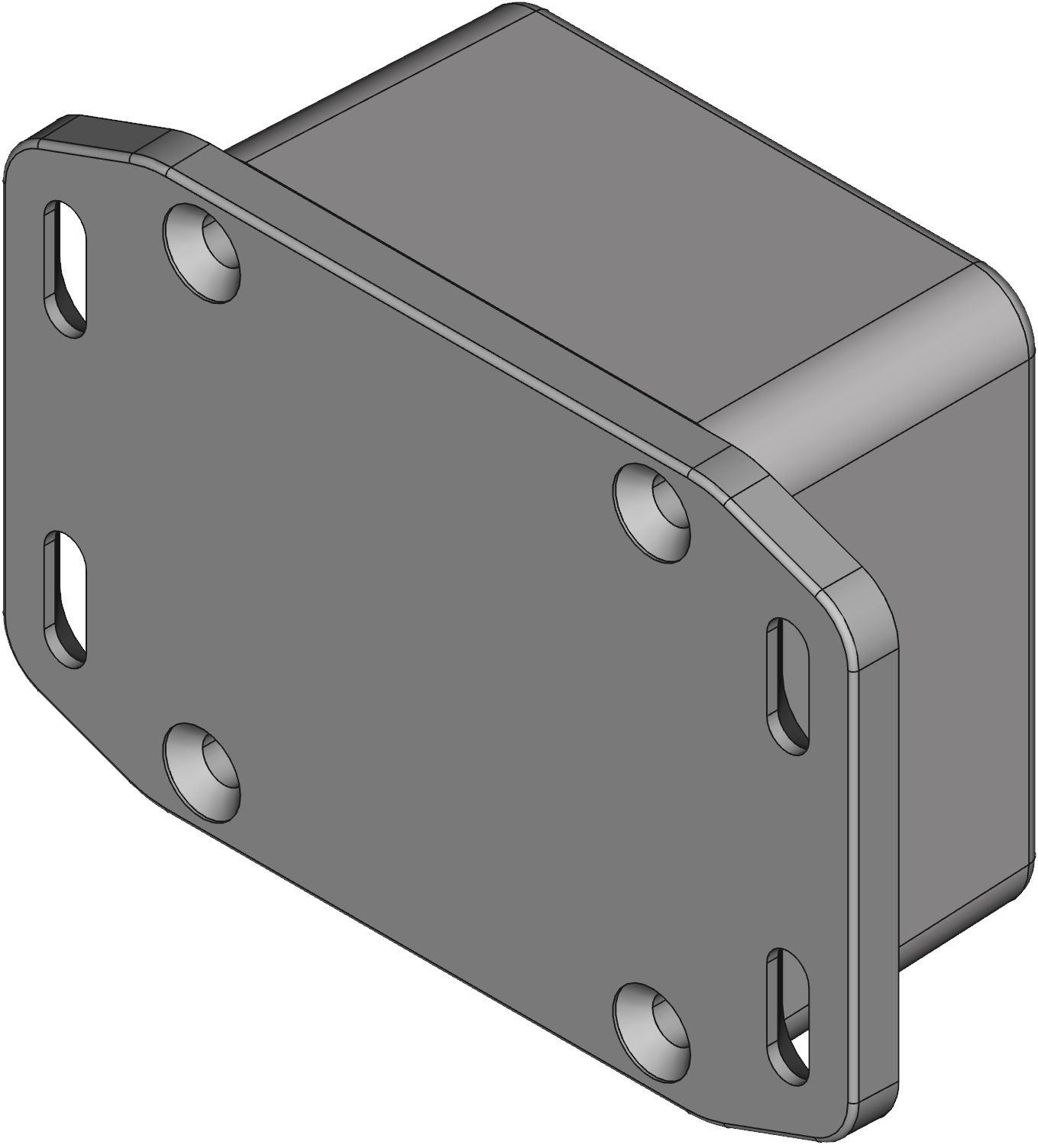Hammond Manufacturing-1590WLBFLBK Kästen, Gehäuse und Gestelle Black Die Cast Aluminum Flange Mount Watertight Enclosure