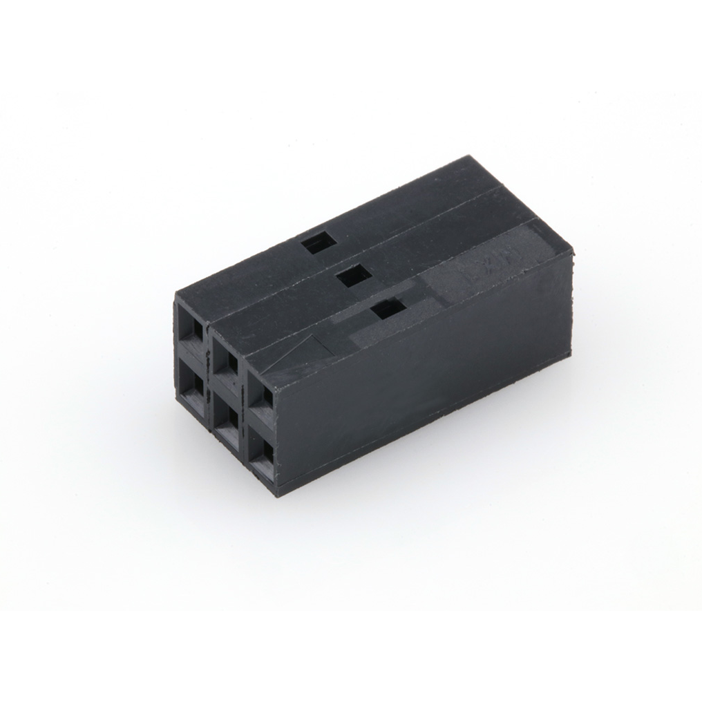 Molex-22-55-2061 Gaine de câblage de raccordement discret Conn Housing F 6 POS 2.54mm Crimp ST Cable Mount Black SL™ Bag