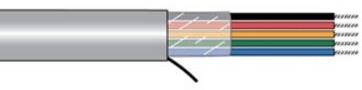 Alpha Wire-5012C SL005 Cavo a più conduttori Shielded Multi-Conductor Cable Tape Semi Rigid Polyvinyl Chloride 2Conductors 24AWG 4.21mm 300VAC Slate Polyvinyl Chloride 30.48m Spool