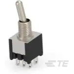 TE Connectivity-5-1437562-1 Switch Toggle Switch Toggle ON None ON DPDT Bat Lever Wire Lug 3A 125VAC 28VDC Panel Mount with Threads