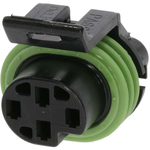 Conn Housing F 4 POS Crimp ST Cable Mount Black