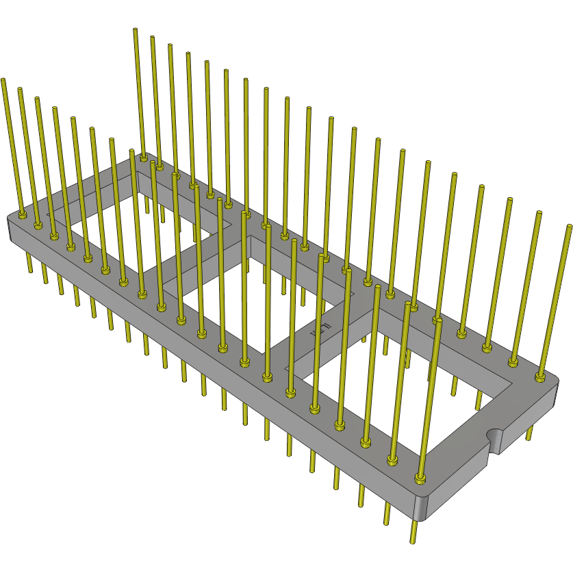 Samtec-APA-640-T-P Prise de raccordement Conn DIP Adapter HDR 40 POS 2.54mm ST Thru-Hole Tube