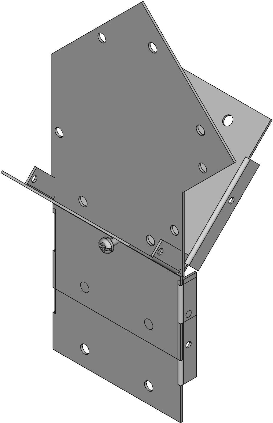 Hammond Manufacturing-CWEL445 Kabelzubehör Elbow 45 deg - 4 x 4 - Steel/Gray