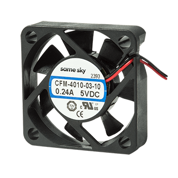 Same Sky (formerly CUI Devices)-CFM-4010-03-10 Gebläse und Lüfter DC Fan Axial Ball Bearing 5V 4V to 5.75V 37dB 40 X 40 X 10.6mm High Speed