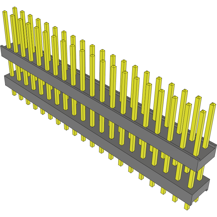Samtec-DW-20-10-S-D-400 Embases de raccordement et réceptacles PCB Conn Board Stacker HDR 40 POS 2.54mm Solder ST Top Entry Thru-Hole Bulk