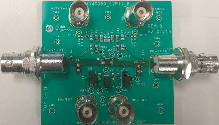 Analog Devices-MAX40089EVKIT# 放大器集成电路开发电路板和套件 MAX40077/MAX40089 OP Amp Evaluation Kit