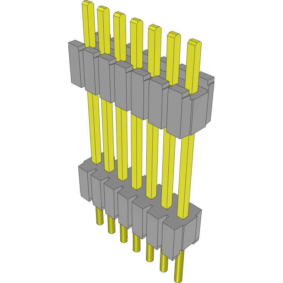 Samtec-DWM-07-57-G-S-445 Embases de raccordement et réceptacles PCB Conn Board Stacker HDR 7 POS 1.27mm Solder ST Thru-Hole Tube