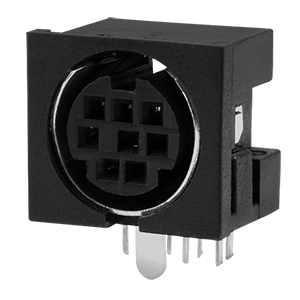 Same Sky (formerly CUI Devices)-MD-80S Conector circular Conn Circular DIN SKT 8 POS Solder RA Thru-Hole 8 Terminal 1 Port