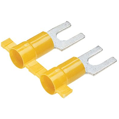 Panduit-PV10-6FB-2K Connector Terminals Fork Terminal, vinyl insulated, funnel entry, plastic insulation crimp