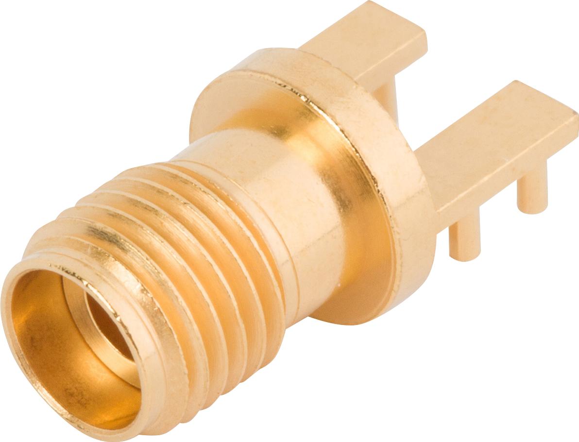 Amphenol-1521-00002 Raccordement FR Conn SVK 0Hz to 40GHz 50Ohm Solder ST Edge Mount RCP Gold Over Nickel Tray