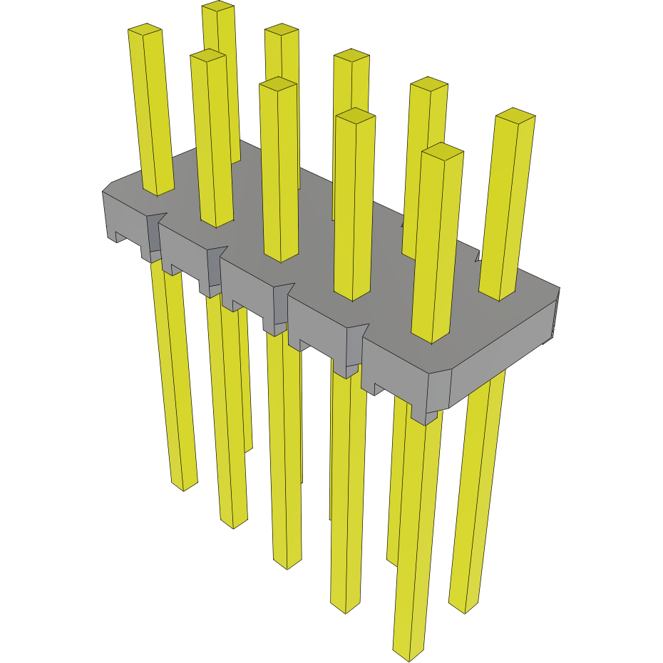 Samtec-MTLW-105-22-G-D-185 Steckverbinderleisten und Leiterplattenbuchsen Conn Unshrouded Header HDR 10 POS 2.54mm Solder ST Top Entry Thru-Hole Bulk