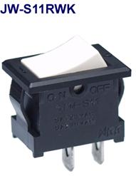 NKK Switches-JW-S11RWK Switch Rocker Switch Rocker ON None OFF SPST Quick Connect/Solder Lug Curved Rocker 10A 250VAC 30000Cycles