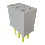 Conn Socket Strip SKT 6 POS 2.54mm Solder ST Top Entry Thru-Hole Bulk
