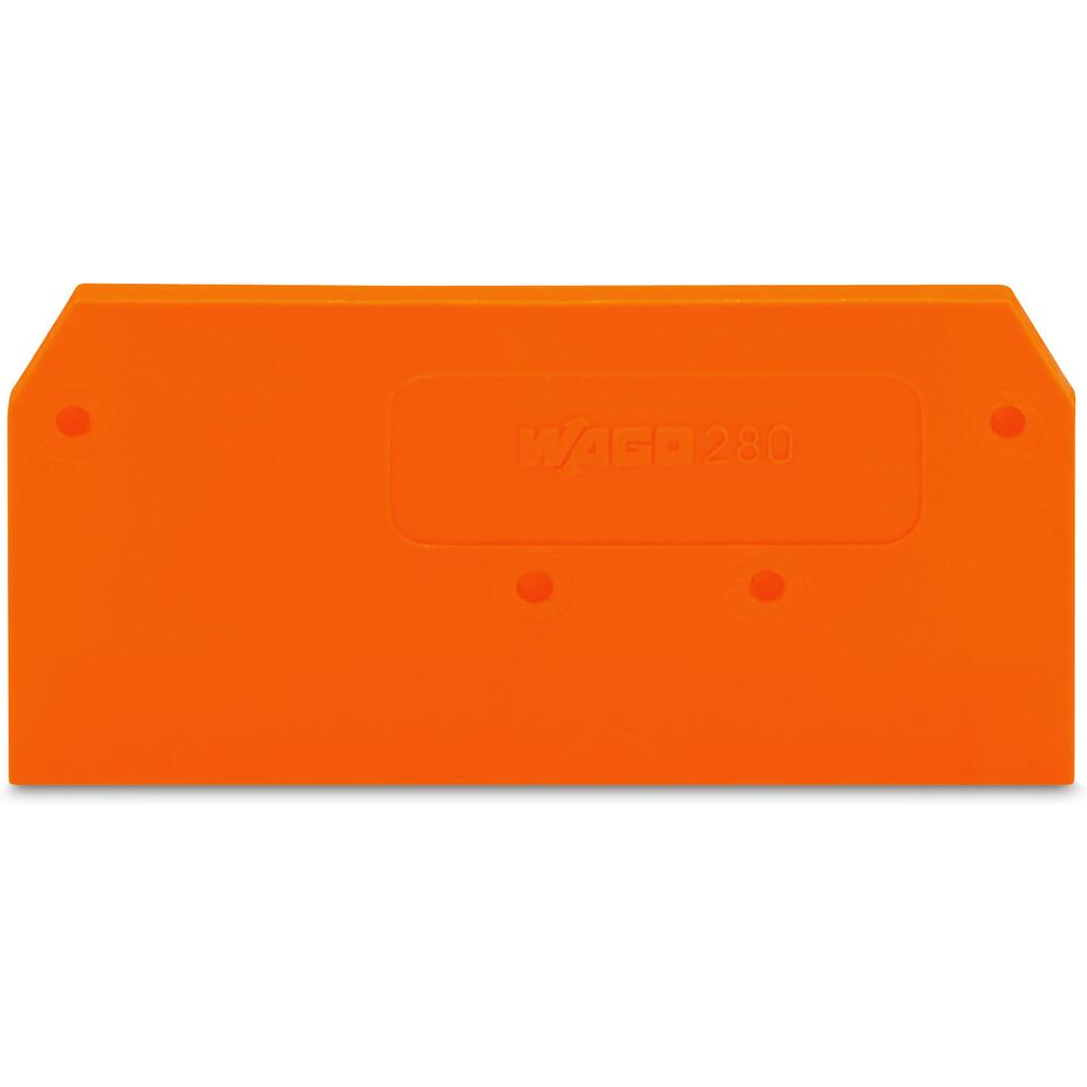 WAGO-280-309 Accesorios del conector Connector Accessories End and Intermediate Plate Straight Polyamide 6/6 Orange Box