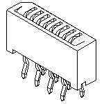 Conn FFC Connector SKT 21 POS 1mm Solder ST Thru-Hole Tray