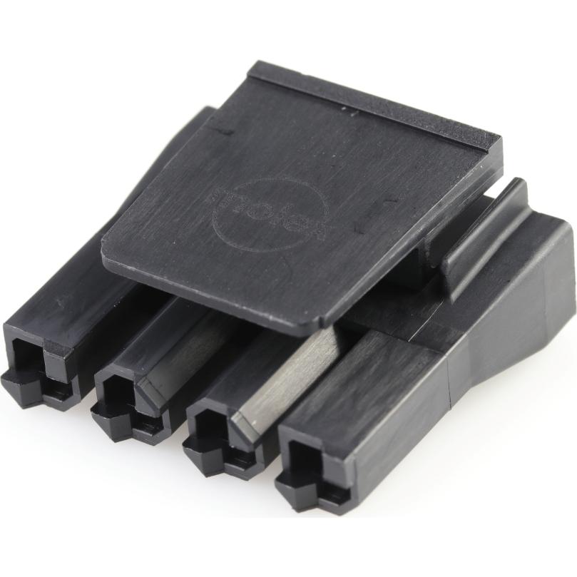 Molex-1726723004 Einzeladersteckverbinder, Gehäuse Conn Housing F 4 POS 7.5mm Crimp ST Cable Mount Black Super Sabre™ Carton