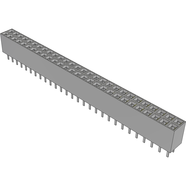 Samtec-BCS-128-L-D-TE Connector Headers and PCB Receptacles Conn Socket Strip SKT 56 POS 2.54mm Solder ST Top Entry Thru-Hole TIGER CLAW™ Tube