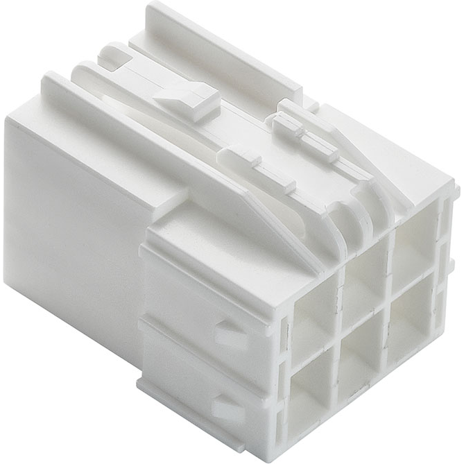 Molex-2069972611 Carcaza de cables discretos de conector Conn Housing PL 6 POS 4.5mm Crimp ST Cable Mount Blue CP-4.5 Bag