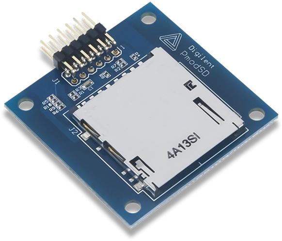 Digilent-410-123 Herramientas y kits de desarrollo Pmod SD Full-Sized SD Card Slot
