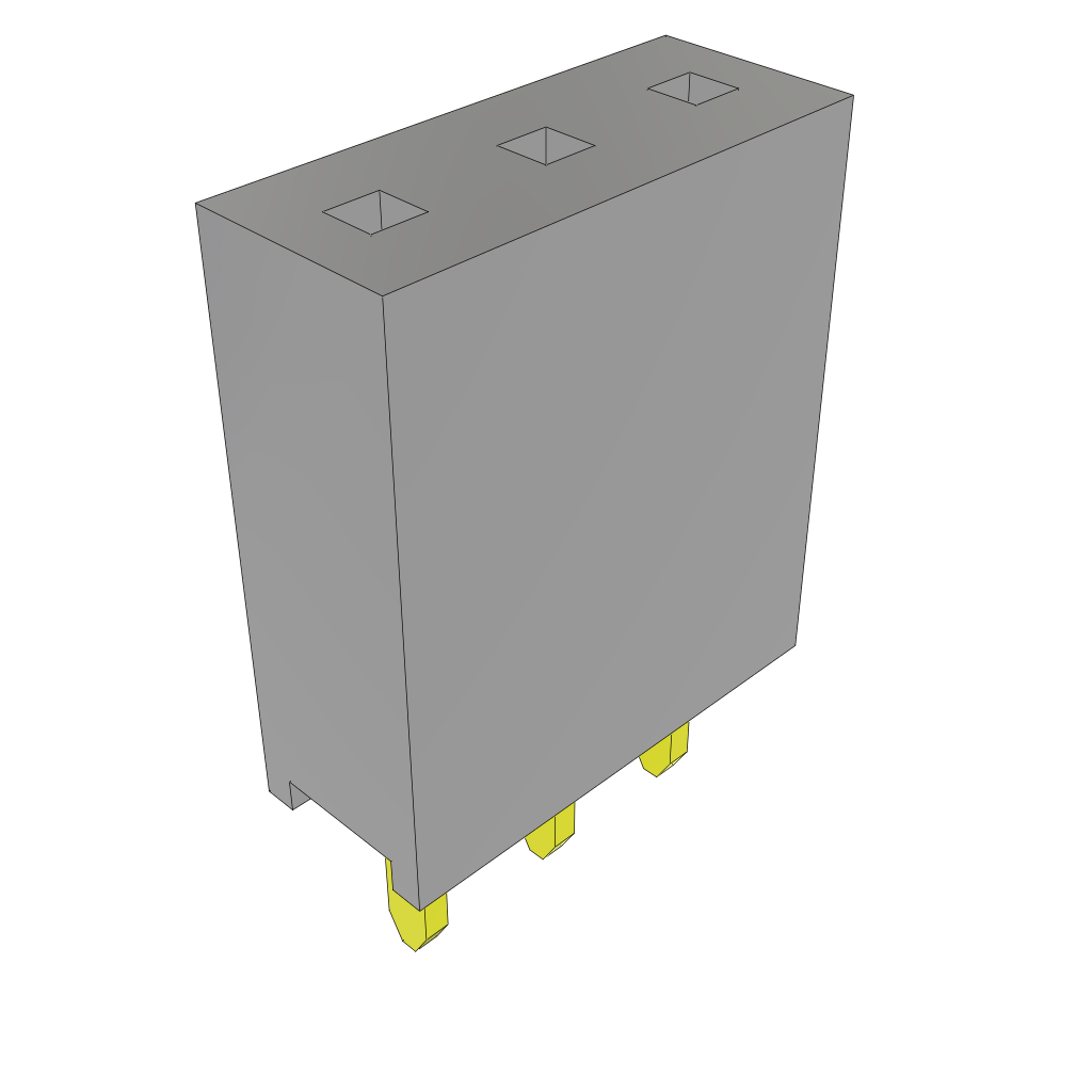 Samtec-SSW-101-01-T-T 连接器插头及 PCB 插座 Conn Socket Strip SKT 3 POS Solder ST Top Entry Thru-Hole Bulk