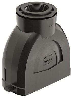 HARTING-19430160447 抽缩起动适配器 Hood 180° 16/B Shell Size Glass Fibre Reinforced Polyamide Self Lock