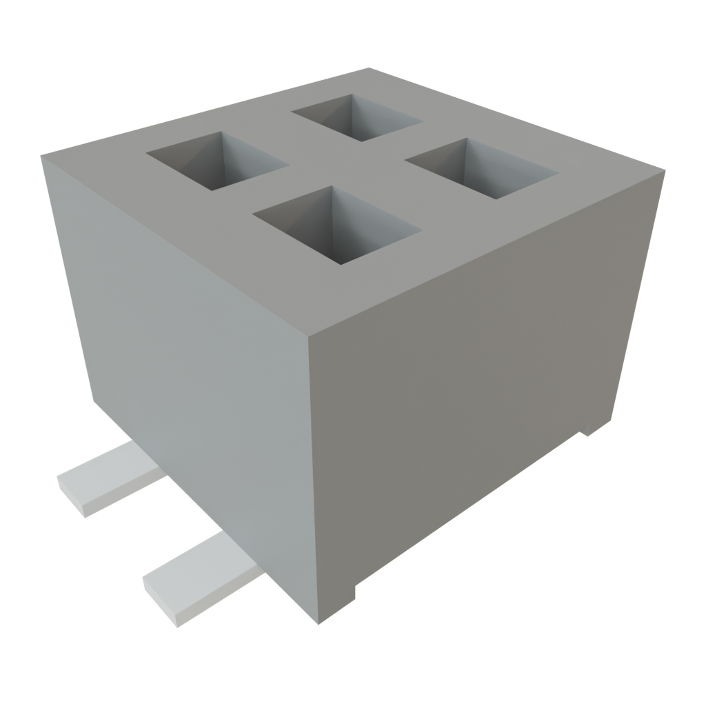 Samtec-CLP-102-02-F-D-BE Steckverbinderleisten und Leiterplattenbuchsen Conn Socket Strip SKT 4 POS 1.27mm Solder ST Bottom Entry SMD TIGER CLAW™ Bag