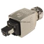 HARTING-09352260401R02 Steckverbinder, Telefon und Telekommunikation Connector, IDC termination, 1.75 A, Contacts 4, Push Pull, Zinc die-cast, Nickel plated, IP65, IP67