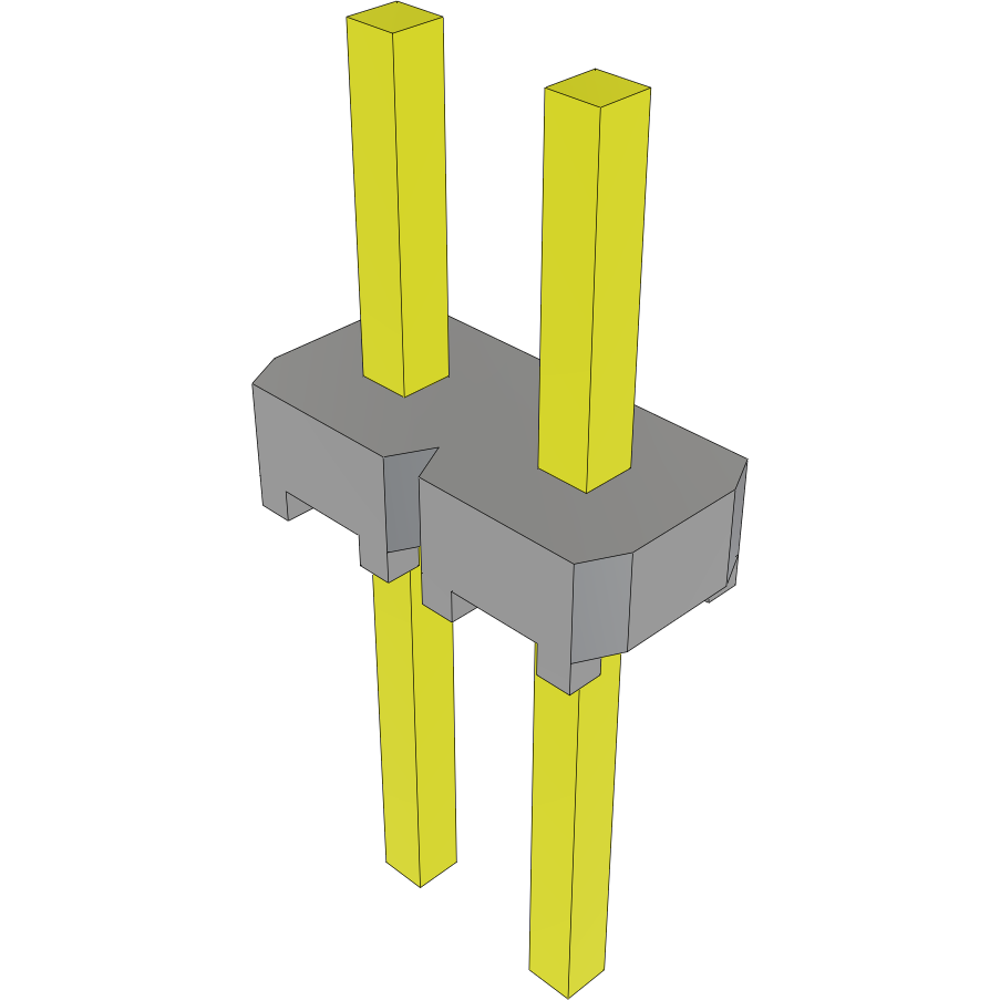 Samtec-MTLW-102-07-T-S-150 Steckverbinderleisten und Leiterplattenbuchsen Conn Unshrouded Header HDR 2 POS 2.54mm Solder ST Top Entry Thru-Hole Bulk