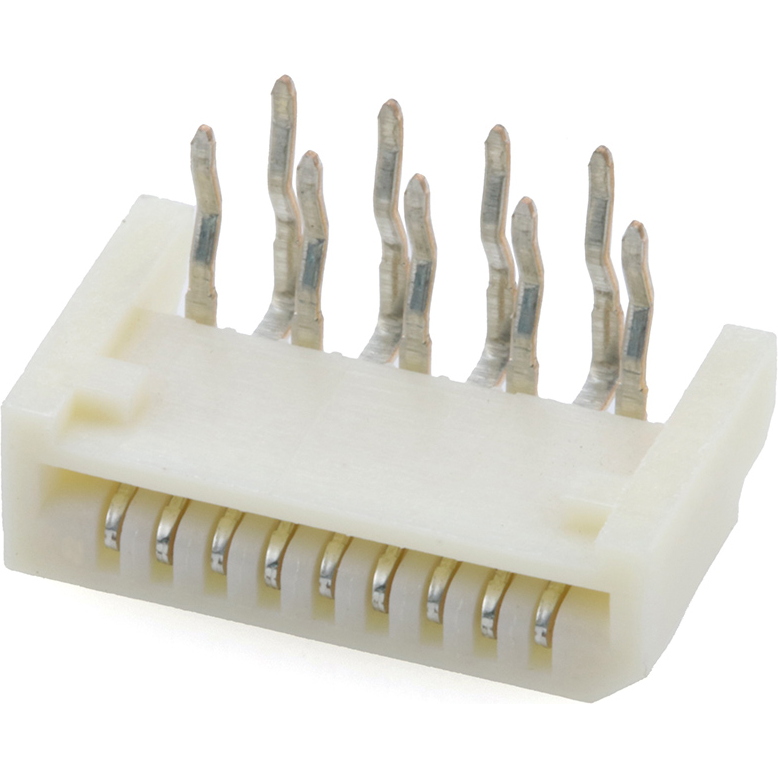 Molex-528070910 FFC-FPC 连接器 Conn FFC Connector SKT 9 POS 1mm Solder RA Thru-Hole Tray