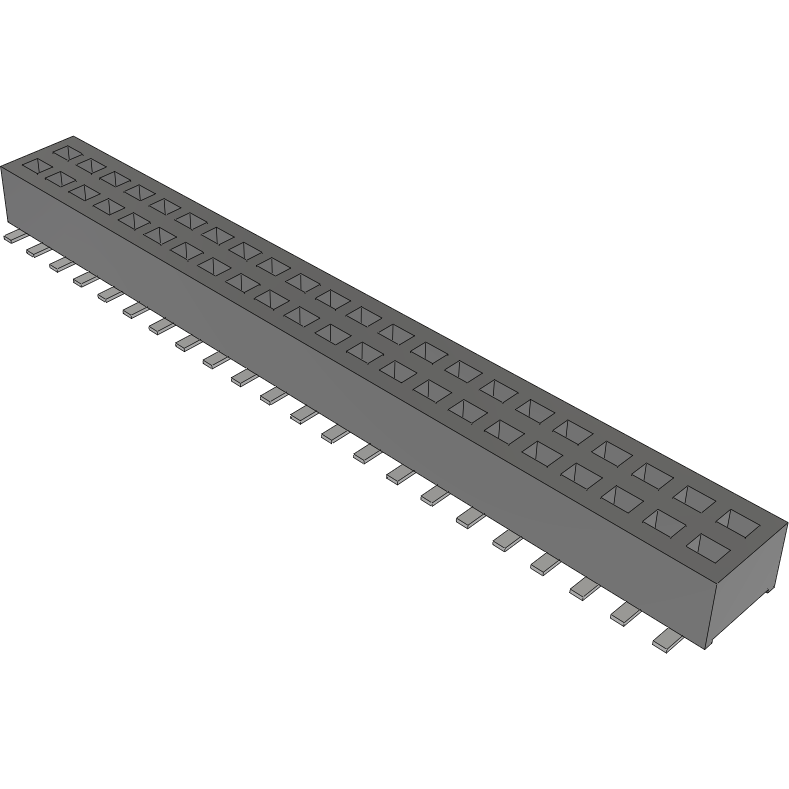 Samtec-CLP-122-02-L-D-BE Steckverbinderleisten und Leiterplattenbuchsen Conn Socket Strip SKT 44 POS 1.27mm Solder ST Bottom Entry SMD TIGER CLAW™ Tube