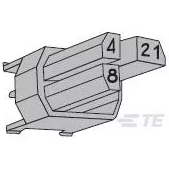 TE Connectivity-5-100525-9 连接器配件 Connector Accessories Coding Key Straight Glass Filled Polyamide 6/6 Gray Bag