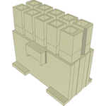 Conn Housing RCP 10 POS 4.19mm Crimp ST Cable Mount Power Mate® Bulk